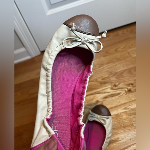 Ann Taylor Womens Pink and Beige Flats Size 8.5 - Picture 8 of 10
